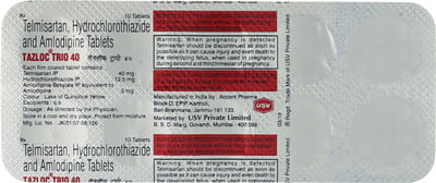 Tazloc Trio 40mg Strip Of 10 Tablets