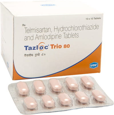 Tazloc Trio 80mg Strip Of 10 Tablets