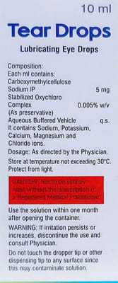 Tear Drops Bottle Of 10ml Eye Drops