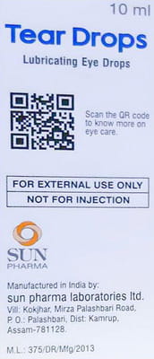 Tear Drops Bottle Of 10ml Eye Drops