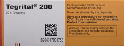 Tegrital 200mg Strip Of 10 Tablets