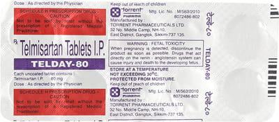 Telday 80mg Strip Of 10 Tablets