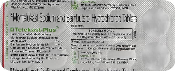 Telekast Plus Strip Of 10 Tablets