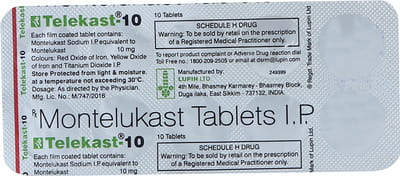 Telekast 10mg Strip Of 10 Tablets