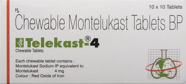 Telekast 4mg Strip Of 10 Chewable Tablets