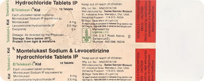 Telekast L Kid Strip Of 10 Tablets