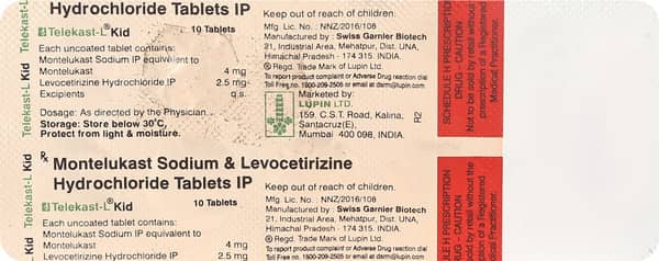 Telekast L Kid Strip Of 10 Tablets