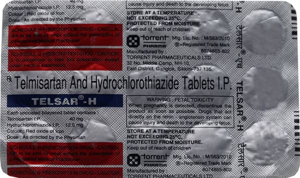 Telsar H 40mg Strip Of 15 Tablets