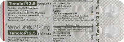 Tenolol 12.5mg Strip Of 14 Tablets