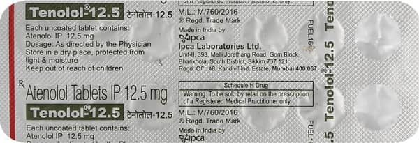 Tenolol 12.5mg Strip Of 14 Tablets
