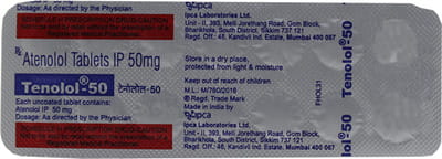 Tenolol 50mg Strip Of 14 Tablets