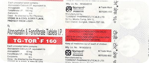 Tg Tor F 160mg Strip Of 10 Tablets