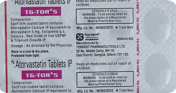 Tg Tor 5mg Strip Of 10 Tablets