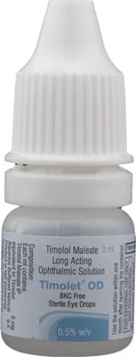 Timolet Od Bkc Free Bottle Of 3ml Eye Drops