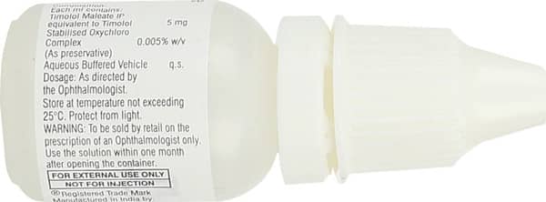 Timolet 0.5% Bottle Of 5ml Eye Drops