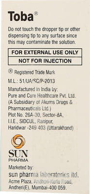 Toba Bottle Of 5ml Eye Drops