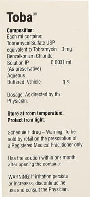 Toba Bottle Of 5ml Eye Drops