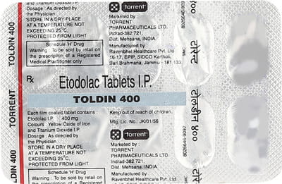 Toldin 400mg Strip Of 10 Tablets