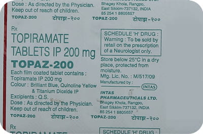 Topaz 200mg Strip Of 10 Tablets