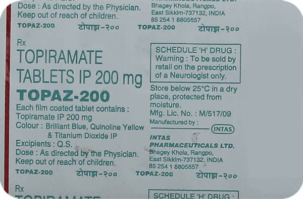 Topaz 200mg Strip Of 10 Tablets