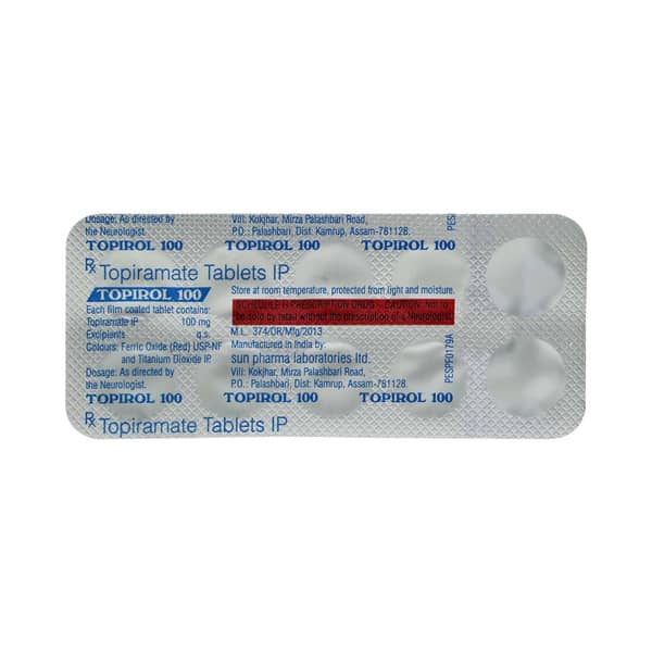 Topirol 100mg Strip Of 10 Tablets