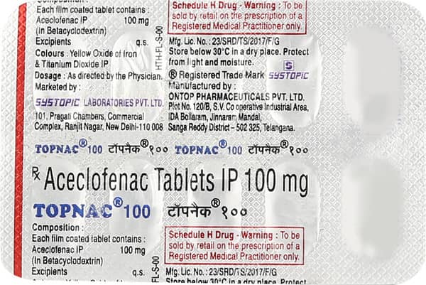 Topnac 100mg Strip Of 10 Tablets