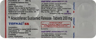 Topnac Sr 200mg Strip Of 10 Tablets