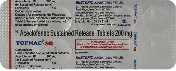 Topnac Sr 200mg Strip Of 10 Tablets
