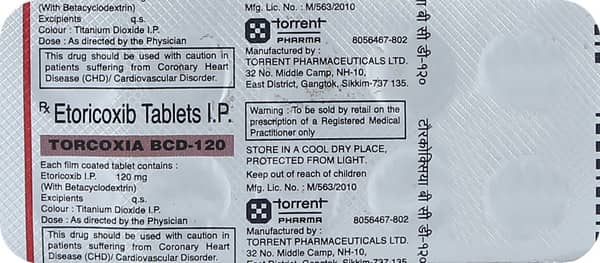 Torcoxia Bcd 120Mg Strip Of 10 Tablets