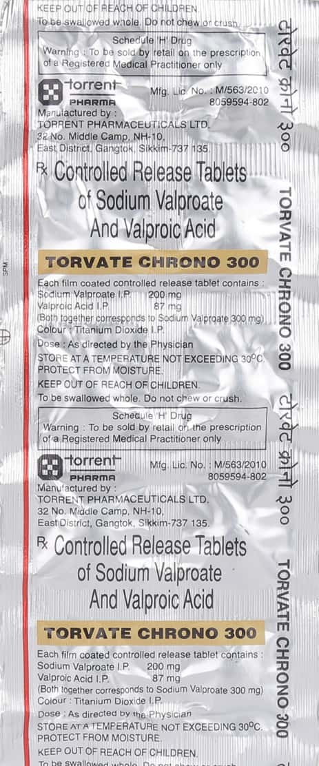 torvate chrono 300mg tablets