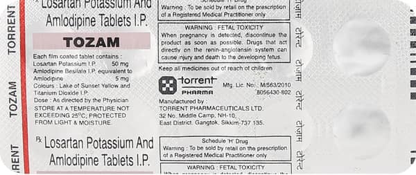 Tozam 50/5mg Strip Of 10 Tablets