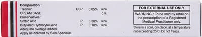Tretin 0.05% Tube Of 30gm Cream