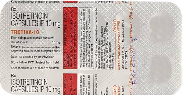 Tretiva 10mg Strip Of 10 Capsules