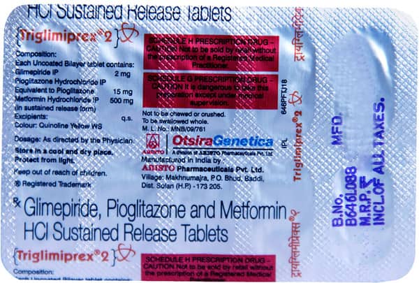 Triglimiprex 2mg Strip Of 10 Tablets
