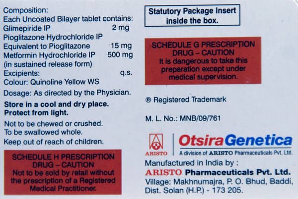 Triglimiprex 2mg Strip Of 10 Tablets