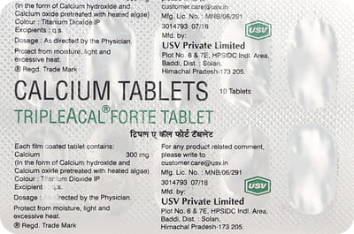 Tripleacal Forte 300mg Strip Of 10 Tablets
