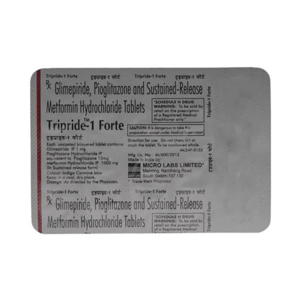 Tripride Forte 1Mg Strip Of 10 Tablets