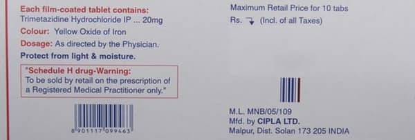 Trivedon 20mg Tablet