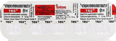 Triz 10mg Strip Of 10 Tablets