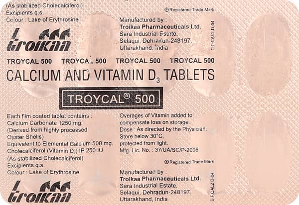 Troycal 500Mg Strip Of 10 Tablets