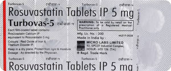 Turbovas 5mg Strip Of 10 Tablets