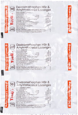 Tusq D Orange Flavour Strip Of 6 Lozenges