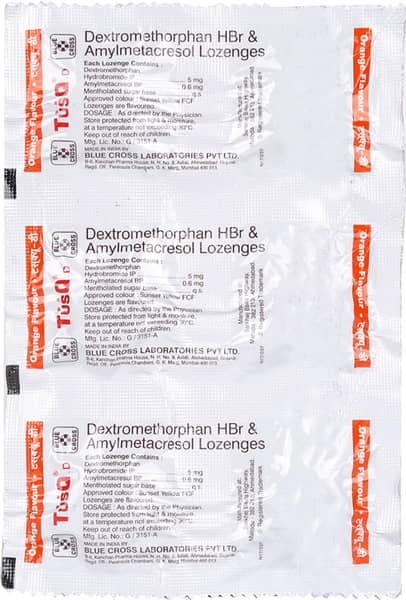 Tusq D Lozenges | Orange Flavour