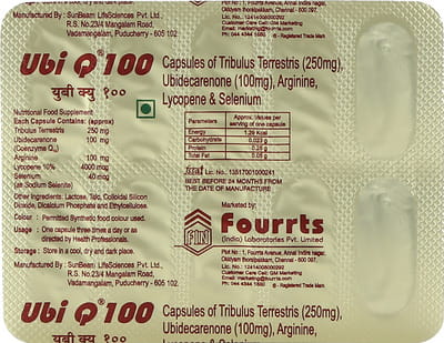 Ubi Q 100mg Strip Of 10 Capsules