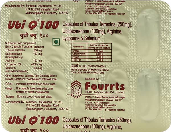 Ubi Q 100mg Strip Of 10 Capsules