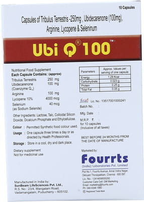Ubi Q 100mg Strip Of 10 Capsules