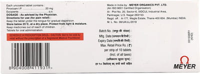 Ugesic 20mg Strip Of 10 Tablets