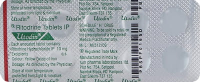 Utodin 10mg Strip Of 10 Tablets