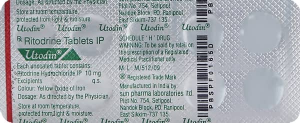Utodin 10mg Strip Of 10 Tablets