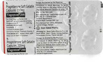 Vageston 200mg Strip Of 10 Capsules